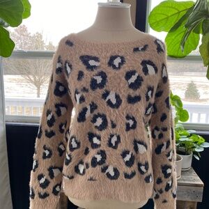 Express Leopard Print Sweater